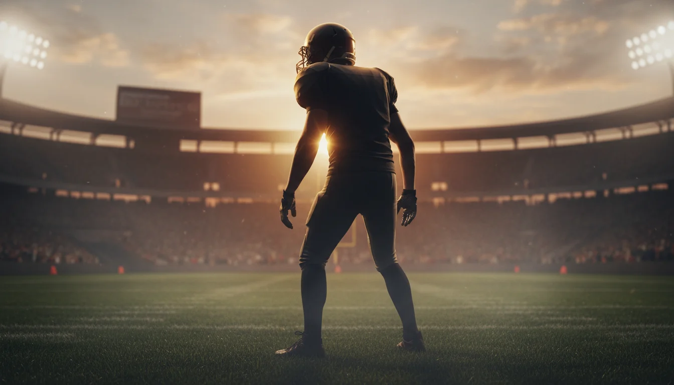 American-Football-Spieler auf dem Feld bei Abendlicht – Symbolbild für NFL-Wettstrategien